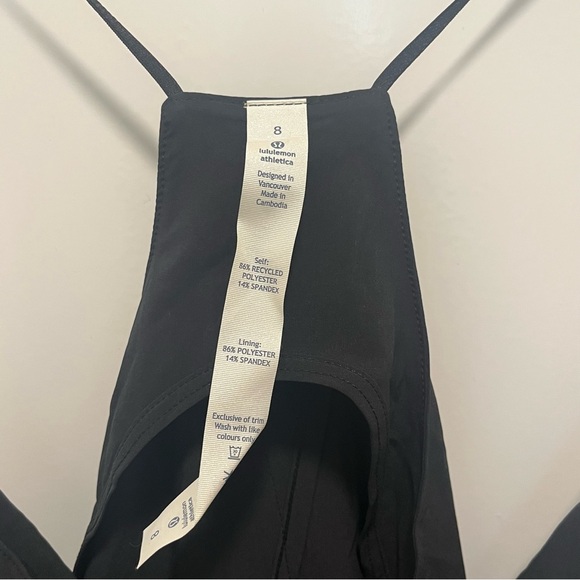 NWT Lululemon Size 8 Black Summer City Dress Pocket Racerback - Picture 4 of 5